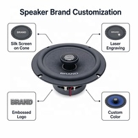 Alto-falante Coaxial Automotivo de 6.5 polegadas 50W 4Ohm 88dB Cone de Ferro Tweeter de 25mm Áudio Automotivo Profissional IATF16949 OEM Personalizado 500+ Pares