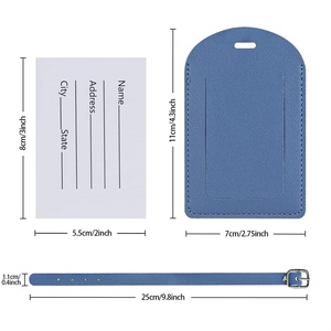 Phụ Kiện Trang Trí Thẻ Hành Lý Du Lịch <span class=keywords><strong>PVC</strong></span> Mềm In Tên 3D Bằng Da PU Chống Nước Theo Yêu Cầu - Product Image 2
