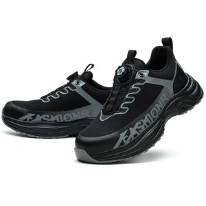<b>Men</b> Safety <b>Shoes</b> Plastic Toe Anti-Smashing Anti-Puncture Insulated Breathable Lightweight Construction <b>Work</b> <b>Shoes</b> Black - Product Image 1