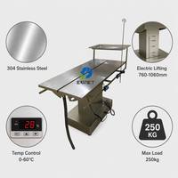 Table d'opération électrique pour animaux de compagnie EURVET de haute qualité, en acier inoxydable 304, équipement chirurgical vétérinaire, chauffage thermostatique