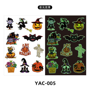 Tatuajes Temporales Fluorescentes de Halloween, Resistentes al Agua, Ecológicos, de Papel, para Niños, para Cara y Cuerpo - Product Image 6