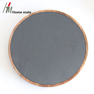 Nuevo producto, decoración del hogar, arte y artesanía, pizarra redonda portátil y tabla de quesos de madera, Susan perezosa - Product Image 6