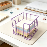 Panier de rangement de bureau DaS en fil métallique, boîte de rangement cosmétique pour comptoir