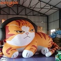 Mascotte gonflable chat/écureuil entièrement imprimée, modèle de dessin animé lumineux pour la publicité et la décoration