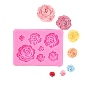 Flor Rosa <span class=keywords><strong>moldes</strong></span> <span class=keywords><strong>de</strong></span> silicona <span class=keywords><strong>de</strong></span> boda Cupcake Topper tarta Fondant herramientas <span class=keywords><strong>de</strong></span> decoración - Product Image 5