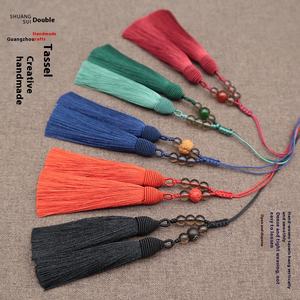 Kreative hand gewebte Quaste Spike Chalcedon Perle Double Spike Quaste <span class=keywords><strong>Lanyard</strong></span> Wen Play Spike <span class=keywords><strong>Lanyard</strong></span> mit Handstück - Product Image 3