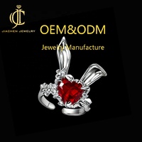 Bague ouverte pliable en alliage plaqué argent, style vintage, motif lapin, zircon rose, motif cœur, pour femme et jeune fille, élégante, légère et raffinée