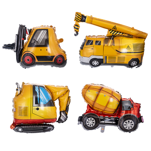 Bande dessinée Construction voiture Grab Digger chariot élévateur voiture feuille ballon <span class=keywords><strong>tracteur</strong></span> enfants garçons cadeaux anniversaire bébé douche fête décorations - Product Image 6