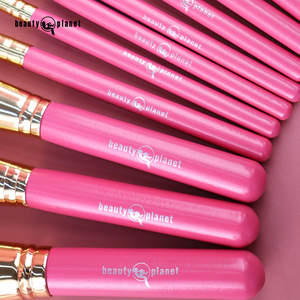 Conjunto de 12 Pincéis de Maquiagem Rosa Beauty Planet, Ferramenta para Sombra de Olhos e Base, Mini Pincéis Portáteis para Viagem, Bolsa com Zíper para Crianças - Product Image 4