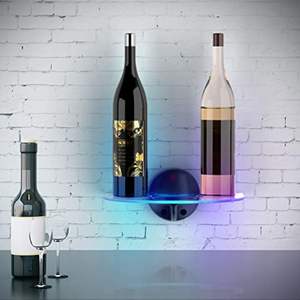 Estante de barra de licor flotante LED acrílico transparente de 3 botellas de estilo moderno de alta calidad de fábrica - Product Image 6