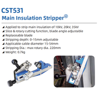 CST531 Pengupas Isolasi Utama 35kV 15-54mm 0-15mm Kedalaman Dapat Diatur Pisau Dapat Diganti Pengupas Isolasi Utama