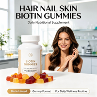 Gummies à la biotine pour des cheveux, une peau et des ongles sains – Complément alimentaire en gros