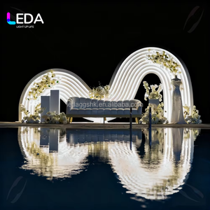 Arco de Fondo de Acrílico y PVC con Iluminación LED Personalizado de LEDA, Decoración Moderna para Escenarios de Boda, para Decoración de Eventos - Product Image 2