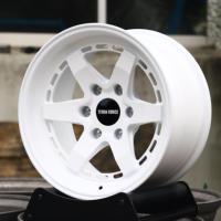 Jantes tout-terrain forgées sur mesure TITAN FORCE 17x9 17X10 18x9 pouces 5X135 6X135 6X139.7 à lèvre profonde blanches pour RAM 1500 Tacoma F-150
