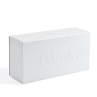 Boîte à chapeaux et chaussures en carton rigide blanc de luxe, écologique, avec logo personnalisé, fermeture magnétique, revêtement en éponge, gaufrage