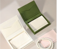Boîte d'emballage pour bijoux en coton écologique à motif uni, avec fermeture à rabat, pour bagues, pendentifs, boucles d'oreilles, sac en coton multi-usages, impression de logo personnalisée