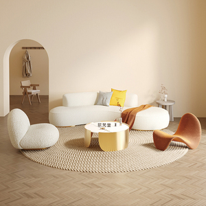 Canapé moderne en tissu personnalisé Meubles de salon incurvés <span class=keywords><strong>Grand</strong></span> canapé 6 places de luxe pour réception - Product Image 6