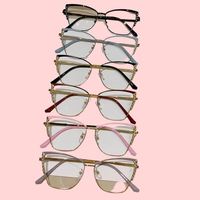 Nouvelles lunettes de soleil pour femmes, style œil de chat, monture intégrale en métal, verres PC, anti-lumière bleue, pour l'intérieur et l'extérieur