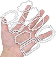 Matrices de découpe en métal, matrices d'embossage, cadre multi-formes avec ligne pointillée pour la création de cartes DIY, le scrapbooking, la décoration artisanale en papier