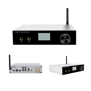 Amplificatore di Potenza Audio <span class=keywords><strong>HIFI</strong></span> in Metallo 2X50W per Sistema di Altoparlanti con Funzione <span class=keywords><strong>Karaoke</strong></span> AirPlay 5.0 per Ingressi ARC/Ottico/USB - Product Image 1