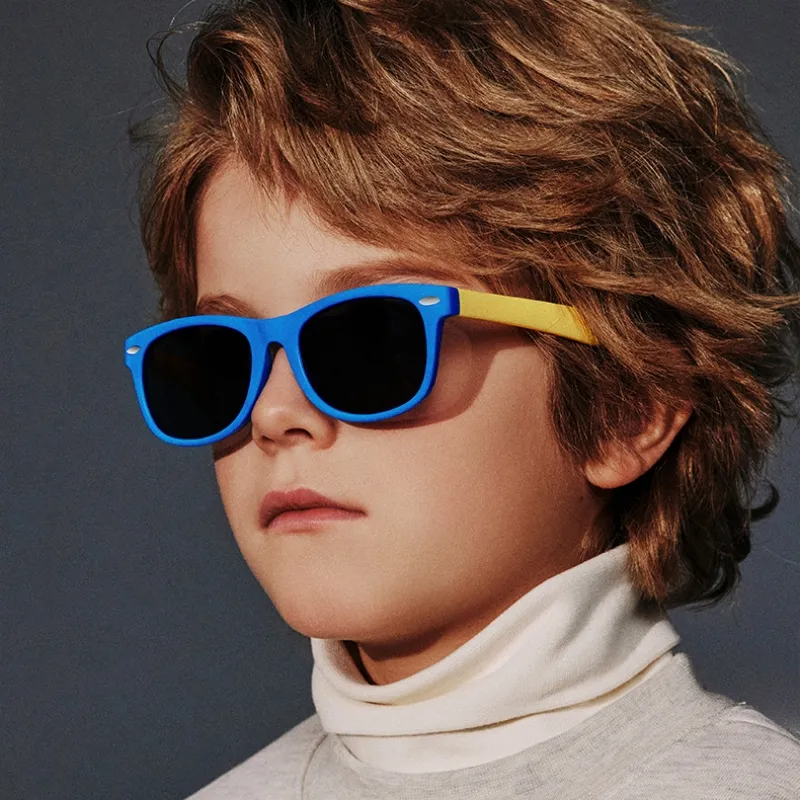 نظارات شمسية مرنة من السيليكون متعدد الألوان للأطفال للبيع بالجملة من المصنع نظارات شمسية مستقطبة بشكل عصري