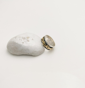 Bagues tournantes en argent sterling 925, très populaires, anti-anxiété, bijoux en argent, bagues de promesse pour femmes, faites à la main - Product Image 3