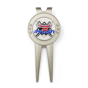 <b>Golf</b> Divot Repair Tool Ball Marker Hat Clip Custom Design Engraved Logo <b>Golf</b> Pitchfork Accessories <b>Golf</b> Divot Tool - Product Image 2