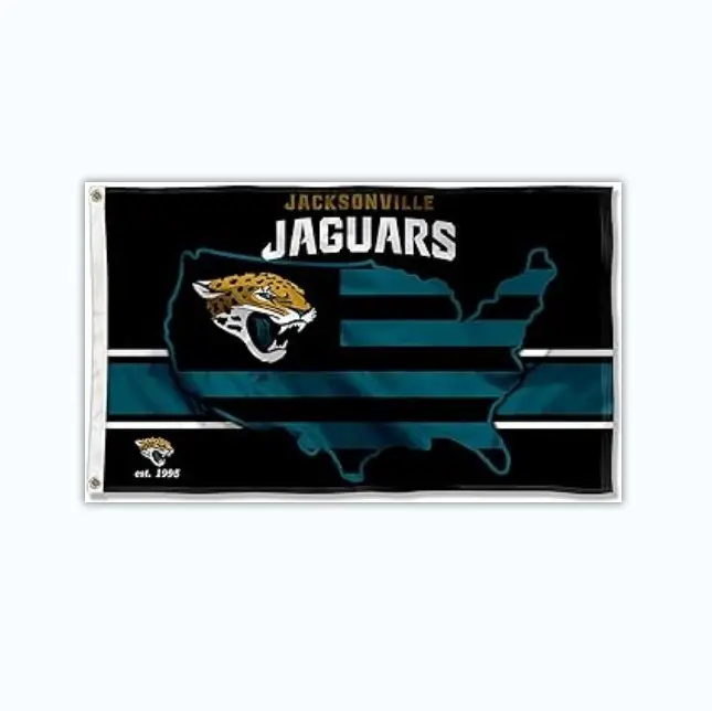 Hoge Kwaliteit Custom Jacksonville Jaguars Usa Amerikaanse Natie Strepen 3X5 Grommet Vlag