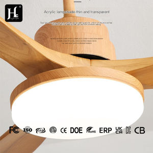 Ventilador de Techo Moderno para Interiores, Decorativo, con Control Remoto Inteligente, de Lujo, de Madera, con Luz LED - Product Image 3