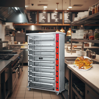 Four à rôtisserie personnalisé, au gaz ou électrique (en option), haute performance pour les acheteurs mondiaux d'équipements de restauration, machine à rôtir le poulet