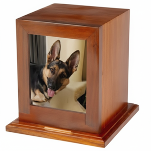 Urna de marco fotográfico de madera moderna de estilo americano, urna de cremación de mascotas de madera de alta calidad, urnas funerarias a precio de fábrica - Product Image 1