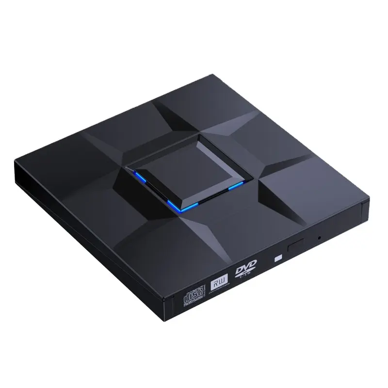 Lecteur de CD-DVD externe USB 3.0 graveur optique portable graveur DVD ROM RW pour ordinateur de bureau lecteur optique Bule Ray