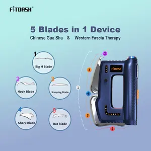 Fitdash Máy mát xa fascia điện thông minh dao cạo cơ rung nóng dụng cụ iastm