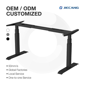 JIECANG Venta Directa de Fábrica Sistema de Escritorio Ajustable en Altura PLUS Muebles de Oficina Marco de Escritorio Eléctrico de Pie con Velocidad de 50 mm/<span class=keywords><strong>s</strong></span> - Product Image 1
