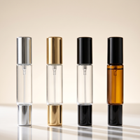 Flacon de parfum double embout 10 ml : un extrémité vaporisateur, l'autre roll-on rechargeable – Idéal pour les voyages, échantillons et cadeaux