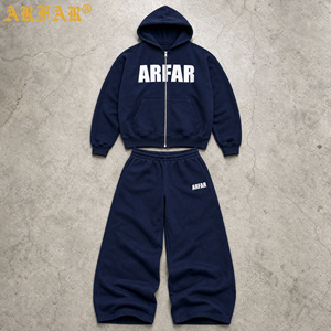<span class=keywords><strong>Set</strong></span> <span class=keywords><strong>Felpa</strong></span> con Cappuccio <span class=keywords><strong>e</strong></span> Pantaloni da Uomo Personalizzato, 400gsm in Spugna Francese, Abbigliamento Streetwear, Completo Due Pezzi - Product Image 2