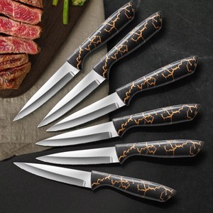 Ioko Nhật Bản Kim Loại Bít Tết Dao Đặt Cắt Thịt Bò Gà Rau Vịt Ngỗng Thịt Với Nhựa Xử Lý - Product Image 5