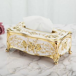 Boîte à mouchoirs en acrylique de style européen, durable, classique, décorée de fleurs, <span class=keywords><strong>pour</strong></span> la décoration de la maison - Product Image 1