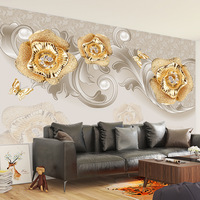 Wallpaper Mural 3D Hewan Modern Mewah Tahan Air Garansi 1 Tahun Pemasangan Mudah DIY untuk Latar Belakang TV Rumah Hiburan