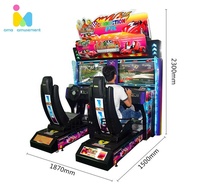 Simulateur de Course LCD 32 Pouces Outrun - Machine de Jeu de Course Automobile d'Arcade à Monnayeur pour Centre d'Arcade