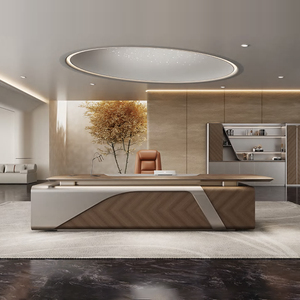 Mới hiện đại sang trọng CEO quản lý Ông Chủ L hình văn phòng hiện đại đồ nội thất văn phòng bàn điều hành văn phòng máy tính bàn Bàn - Product Image 5