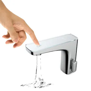 Grifo de lavabo con Interruptor táctil, pantalla de temperatura inteligente, sin contacto, sensor de lujo para Baño