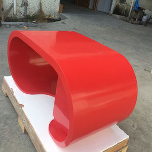 Escritorio de estación de trabajo de Venta caliente para 1 persona mesa de oficina en casa de piedra artificial roja hecha en China - Product Image 3