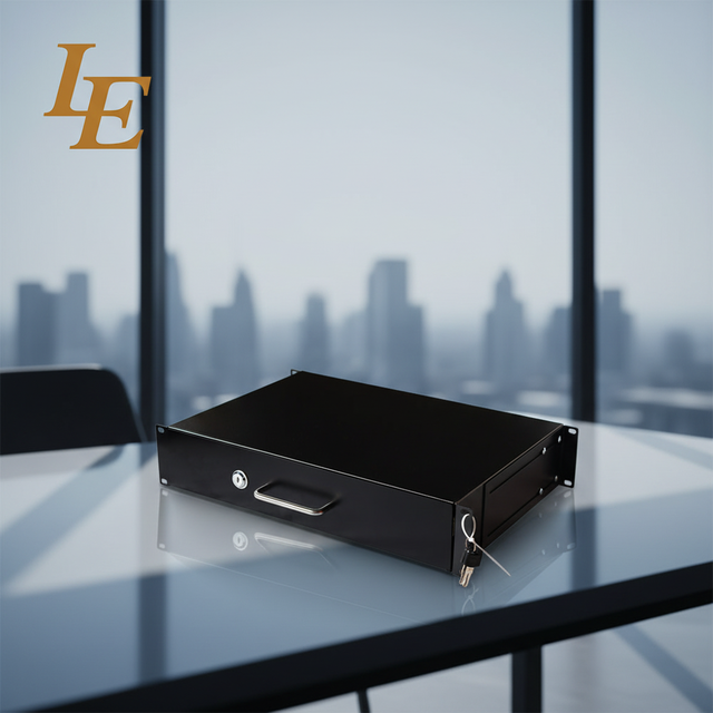 19inch 2U/3U Rack Mount Server Cabinet Case with Lockable Deep Drawer Key Included SPCC Steel Construction Secure Storage