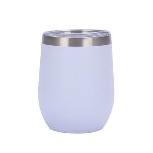 Spray Coated Surface Swig 12oz <b>Egg</b> Shape <b>Mug</b> 304 Stainless Steel Spray Coated Insulated Red Wine Beer Cup - Product Image 4