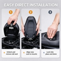 Siège de moto Gwangyang 150 le plus vendu, conception ergonomique à isolation thermique, cuir PU de haute qualité pour mode course ACC/KCC