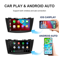 Reproductor de DVD para Auto de 9 Pulgadas, 2 Din, 4 Núcleos, Unidad Principal con GPS, Amplificador, Carplay, Android Auto, Estéreo para Auto, Radio para Auto para Suzuki Swift 2011-2015
