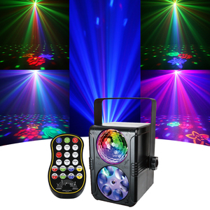 YSH Bola de discoteca <span class=keywords><strong>DJ</strong></span> <span class=keywords><strong>Rave</strong></span> Luces de escenario Control remoto activado por sonido Luces láser de Navidad para Club Bar Fiestas Baile de vacaciones - Product Image 3