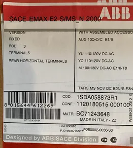 E2 S/MA N 2000 10Q-O/C E1/6 1SDA058873R1 120 Vac E/o Switch - Product Image 6