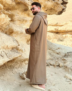 <span class=keywords><strong>Jellaba</strong></span> marocaine islamique Kaftan Caftan d'<span class=keywords><strong>hiver</strong></span> pour hommes 100% polyester à capuche manches longues Maxi Ramadan - Product Image 6